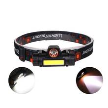 Mini COB LED Headlight Headlamp Flashlight USB Rechargeable 18650 Torch Camping Hiking Night Fishing Light 2024 - buy cheap
