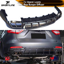 Задний спойлер диффузора с выхлопными наконечниками, подходит для Maserati Levante 2016 2017 2018 2019 2020, Защита бампера автомобиля из углеродного волокна 2024 - купить недорого