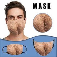 Máscara de pano de algodão reutilizável para homem máscara de boca engraçada máscara de halloween cosplay máscara de rosto lavável mascarillas entrega rápida 2024 - compre barato