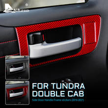 Carbon Fiber for Toyota Tundra 2014 2015 2016 2017 2018 2019 2020 2021 Accessories Interior Trim Car Door Handle Frame Sticker 2024 - buy cheap