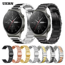 Ремешок UEBN металлический из нержавеющей стали для часов HUAWEI GT 2 Pro, 46 мм 2024 - купить недорого
