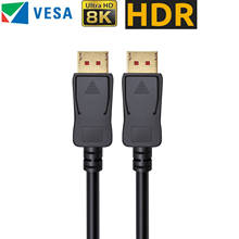 HDmatters-Cable DisplayPort DP 1,4 HDR, 8K, 60Hz, 4K, 144Hz, alta velocidad, 32,4 Gbps, macho a macho, para PC, portátil, 1,2 2024 - compra barato