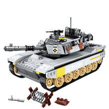 Enlighten-Bloque de construcción militar de combate, tanque de sobrecarga de la Fuerza Marina, 5 figuras, 482 Ladrillos educativos, juguete para niños, regalo 2024 - compra barato