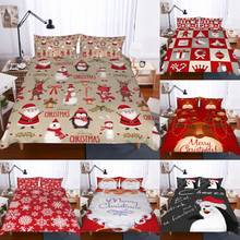Santa Claus Bedding Set Bed Duvet Cover Queen King Size Merry Christmas For Adults Kids Quilt Cover 2024 - buy cheap