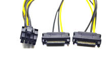 Adaptador de corriente PCIe de 8 pines hembra a dual, 2X 8 pines (6 + 2) macho, PCI Express Y divisor de cable extensor 2024 - compra barato