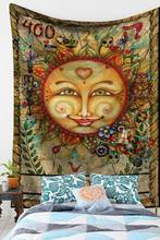 Настенный подвесной гобелен Tarot, гобелены с изменением фазы Луны, звезда, спальня, искусственное покрытие, солнце, домашний декор 2024 - купить недорого