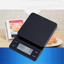 USB Charge Kitchen Scale With Timer Electronic Coffee Scales Black Portable Weighing Food Scale Waterproof Smart Scale With Pad 2024 - buy cheap