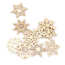 10pcs Assorted Snowflake Wooden Laser Cut Embellishment Christmas Tree Ornament 2024 - buy cheap