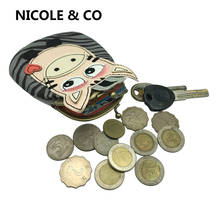 Мини-кошелек NICOLE & CO женский из искусственной кожи, модный бумажник из воловьей кожи с металлической рамкой, маленькая визитница, кошелек для мелочи для девушек 2024 - купить недорого