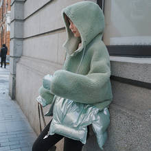 Unua amo Lambswool Parka Women Warm Hooded Puffer Jacket 2022 Fashion High Quality Faux Fur Oversized Winter Coat Female YY107A 2024 - buy cheap