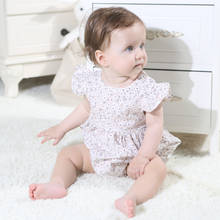 roupa de bebe Verão roupas da menina do bebê para recém-nascidos roupas do bebê meninas babados macacão macacão playsuit bonito algodão macio do bebê macacão outfits 2024 - compre barato