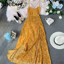 Print A-line Backless Women Dress 2022 Summer Chiffon Vestidos Bandage Long Dresses Bohemian Sexy Robe Femme 12025 2024 - buy cheap