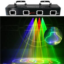 DMX 4 Lens Beam Ray Scanner Sound Actived Projector Big Laser Red Green Blue Lights Pro Disco DJ Party Stage Effect Lighting 2024 - buy cheap