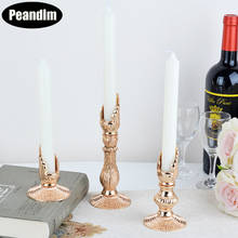 PEANDIM Delicate Metal Candle Holders Gold Brief Candlestick Wedding Christmas Stick Candle Stand For Table Centerpieces Decor 2024 - buy cheap