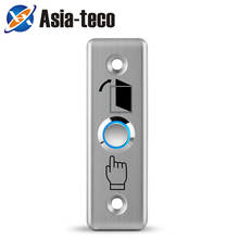 LED Backlight Stainless Steel Exit Button Push Switch Door Sensor Opener Release for Access Control-Silver 2024 - buy cheap