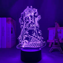 Светодиодный светильник в стиле аниме для детской спальни, Ночной светильник в подарок на день рождения, акриловая настольная лампа 3d Zero Two 2024 - купить недорого