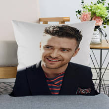 Funda de almohada decorativa moderna para el hogar, cubierta de almohada bonita de Justin Timberlake de 35x35cm,40x40cm (un lado) para sala de estar 2024 - compra barato