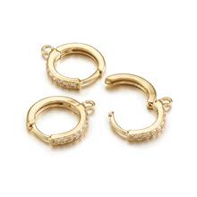 Mixed Color Brass Micro Pave Cubic Zirconia Huggie Hoop Earrings Ear Buckle Round Circle Hoops for Women Girls Jewelry 2024 - buy cheap