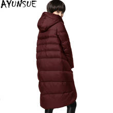 Ayunsue ultra leve para baixo jaqueta feminina com capuz inverno longo para baixo casaco feminino plus size puffer jaqueta parka 2020 yl17010501 kj3738 2024 - compre barato