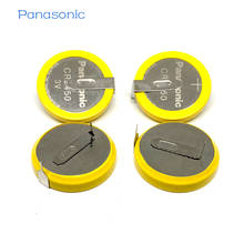 Panasonic-pila de botón CR2450 de 3V, pila tipo H horizontal con 2 pines de soldadura, arrocera, pila de baterías de litio 2450, 4 unids/lote 2024 - compra barato