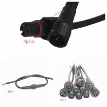 5pairs 2 pin / 3 pin / 4 pin Waterproof connector with wire cable IP68 female & male plug 2X 0.3(mm2) black 2024 - buy cheap