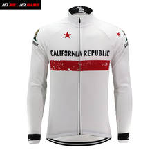 CALIFORNIA REPUBLIC cycling jersey long sleeve men white heat Winter Fleece & no Fleece retro bike wear clothing mountain jacket 2024 - buy cheap