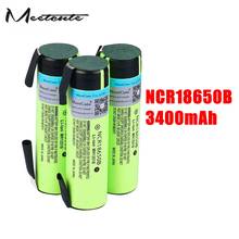 Meetcute 3400mAh NCR18650B 3,7 V защищенная 18650 батарея перезаряжаемая литиевая батарея с DIY никелевая деталь для фонарика 2024 - купить недорого