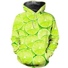 Plstar cosmos frutas tropicais limão verde 3d hoodies/moletom inverno outono harajuku manga longa streetwear-2 2024 - compre barato