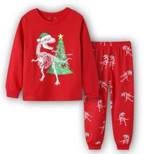 Pijamas de manga larga para niñas y niños, Tops de dibujos animados y pantalones, conjunto Infantil, ropa de dormir, ropa interior 2024 - compra barato