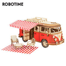 Robotime ROKR Camper Van Block Wooden Puzzle Car Model Toys for Children Kids MCB01 2024 - buy cheap
