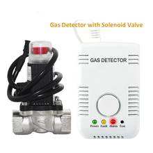 Kitchen Natural Gas Leaking Detector Magnetic Solenoid Valve DN15 DN20 to Cut Off Coal Gas Fire Alarm Sensor for Home Security 2024 - compre barato