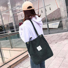 Women Corduroy Shoulder Bag Cotton Canvas Handbag Casual Tote Female Eco Crossbody Bag Ladies Vintage Messenger Bags#P30 2024 - buy cheap