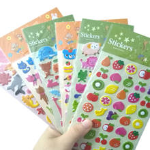 30Pcs/lot Cute Korean children's cartoon anime 3D bubble stickers self-adhesive DIY Decorative Stickers Wholesale 2024 - buy cheap