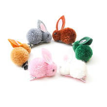 Cute Hair Clips Girls Hair Accessories Rabbit Ball Hairpins Korean Plush Animal Ears Barrette Hairpin For Baby Clips Hairstyle 2024 - buy cheap