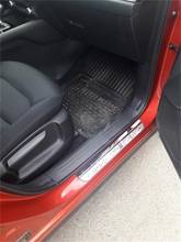 Para mazda CX-5 cx5 ke kf 2013 2014 -2016 2017 - 2020 peitoril da porta placa de chinelo bem vindo pontapé pedal proteção estilo do carro acessórios 2024 - compre barato