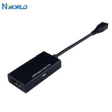 Nworld-Cable adaptador Micro USB de alta velocidad a HDMI, compatible con HDTV, Cables de Audio para teléfono móvil 2024 - compra barato