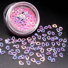 1 Pcs Kawaii DIY Pink Hollow Sequins Nail Stone AB Color Rhinestone Irregular Beads Manicure For Nails Art Decorations Crystals 2024 - buy cheap