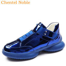Chentel-zapatos planos de cuero para hombre, calzado de vestir, de fiesta, sin cordones, de dos estilos, ostentosos, Noble, 2020 2024 - compra barato