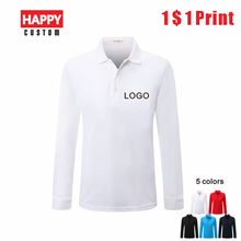 Men's Polo Clothes High Quality Long-sleeved Polo Shirt Logo Group Custom Polo Shirt Combed Cotton Men And Women Custom Shirt 2024 - buy cheap