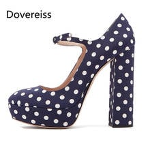 Dovereiss Fashion Women's Shoes summer new Elegant  Pointed to Pumps Buckle Waterproof sexy Office lady Buckle Party shoes 46 2024 - buy cheap