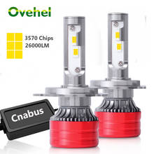 Oveheel-faro Led para coche, Bombilla CANBUS de 26000LM, H1, H7, H11, 9005, 9006, HB3, HB4, 12V, 6000K 2024 - compra barato