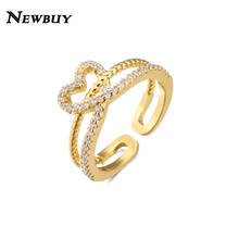 New Arrival Statement Geometric Women Party Ring Fashion Bling Bling CZ Jewelry Female Daily Accessories Best Birthday Gift 2024 - buy cheap