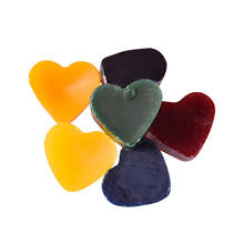 Velas coloridas em forma de coração, 6 peças, faça você mesmo, aromaterapia, vela perfumada, cera de parafina, bloco de tinta de soja 2024 - compre barato