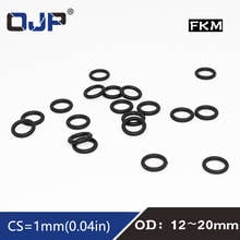 10PCS/lot Fluorine rubber Ring Black FKM O ring Seal 1mm Thickness OD12/13/14/15/16/17/18/19/20mm Rubber O-Ring Seal Gasket 2024 - buy cheap