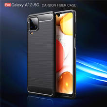 Funda de fibra de carbono para Samsung Galaxy A12 5G, carcasa de silicona a prueba de golpes para Galaxy 42 5G, A02S A32 2024 - compra barato