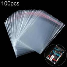 100Pcs Transparent Self Adhesive Sealed Plastic Bags Transparent Plastic Bag Self-Adhesive Sealed Jewelry Packaging Bag 2024 - buy cheap