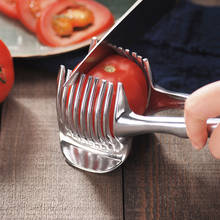 Acessórios de cozinha ferramentas de corte, cortador de tomate vegetais, suporte de corte guia, cortador, garfo seguro, utensílios de cozinha 2024 - compre barato
