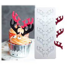 Antlers Silicone Mold Sugarcraft Chocolate Cupcake Baking Mold Fondant Cake Decorating Tools 2024 - buy cheap