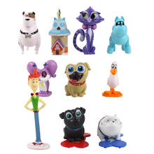 Mini boneco de pvc para decoração, boneco de pvc com 12 tamanhos de 0.5-8cm para filhotes, cães, rolly, bob e amigos, brinquedo de modelo de decoração 2024 - compre barato