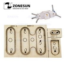 ZONESUN Customized Leather Key Chain Die Cuts For Handmade Key Ring DIY Hang Decoration Cutting Clicker Die Steel Rule Die 2024 - buy cheap